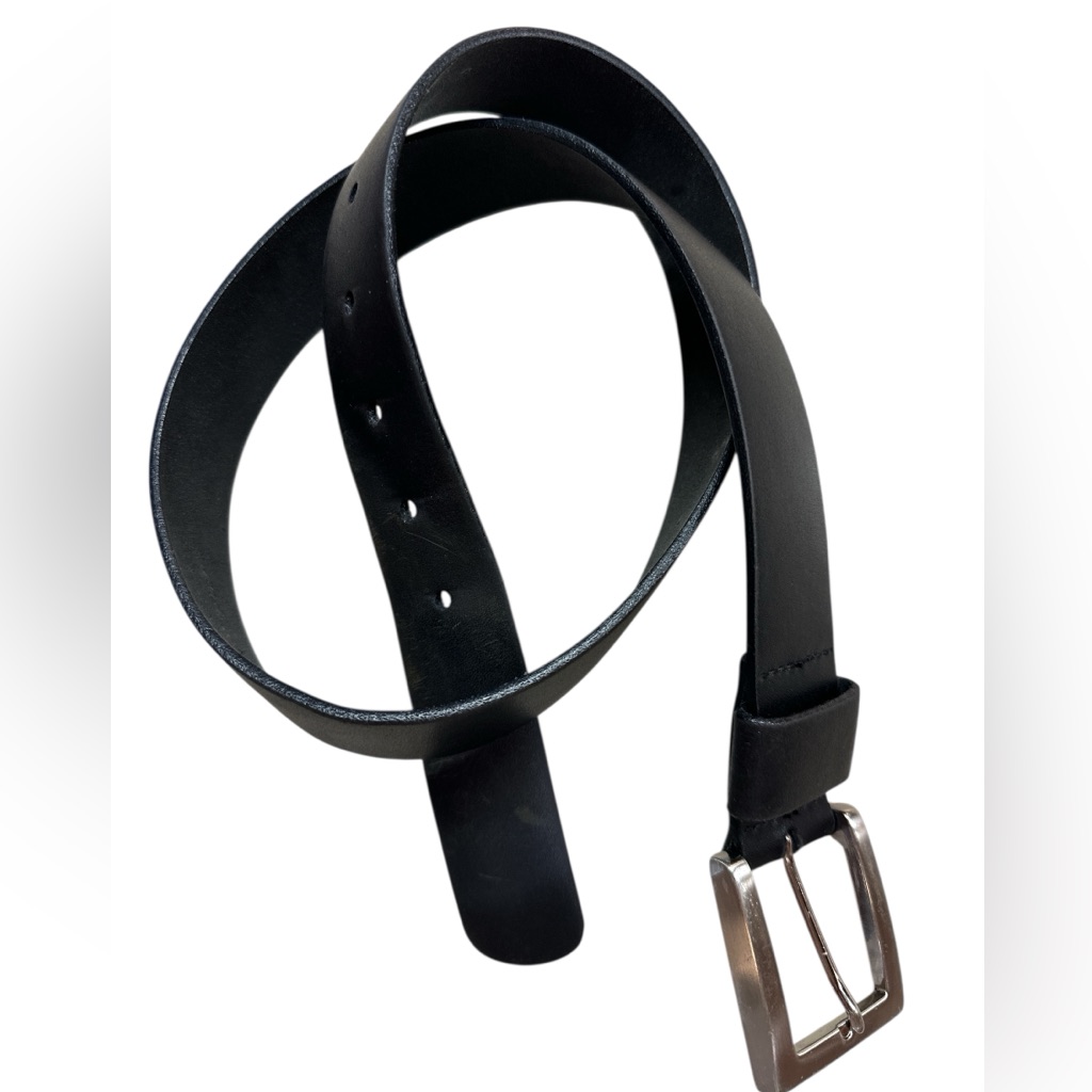 Kenneth Cole Black Genuine Leather Belt Size 34 Preowned